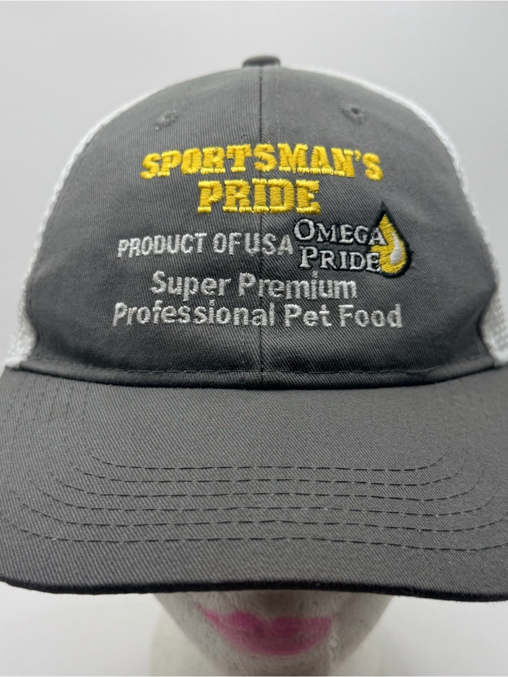 Sportsman Pride Pet Food Trucker Hat Gray Mesh Adjustable SnapBack Promo Cap